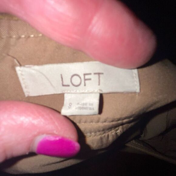 Loft suede  brown mini skirt 8 - Picture 3 of 4